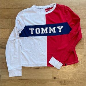 Tommy Hilfiger Red, White, and Blue Long Sleeve Tee